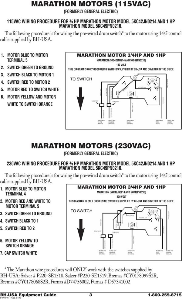 Marathon Electric Motor Wiring